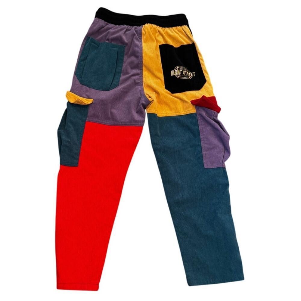 Aelfric Eden Coursemys Patchwork Color Block Corduroy Cargo Pants XS - Picture 2 of 6